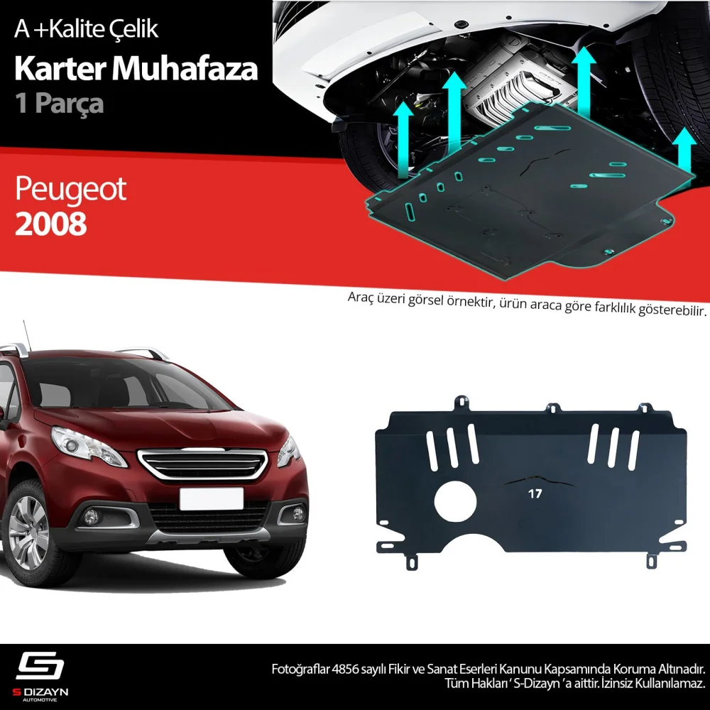 Drs Tuning Peugeot 2008 Çelik Karter Muhafaza Koruma 2013-2019 A+ Kalite