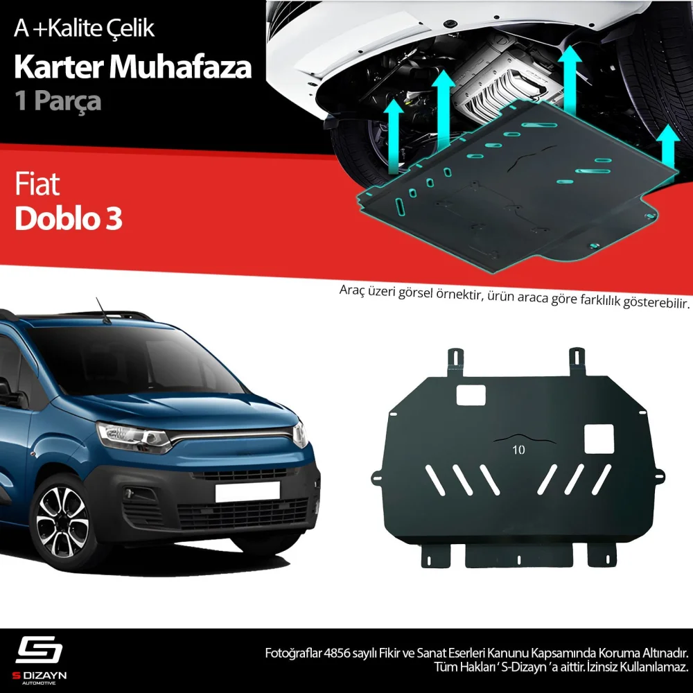Drs Tuning Fiat Doblo Çelik Karter Muhafaza Koruma 2023 Üzeri A+ Kalite