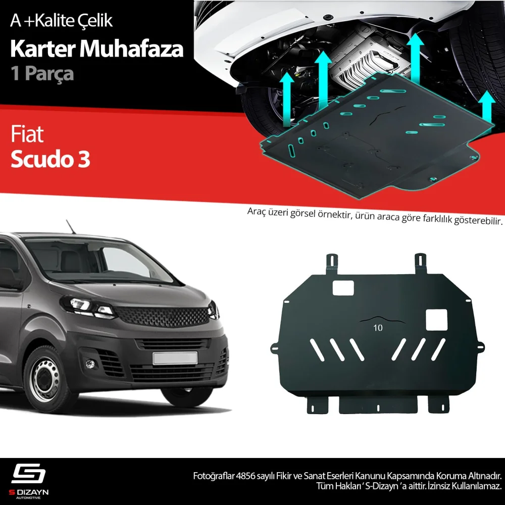 Drs Tuning Fiat Scudo 2.0 Çelik Karter Muhafaza Koruma 2020 Üzeri A+ Kalite