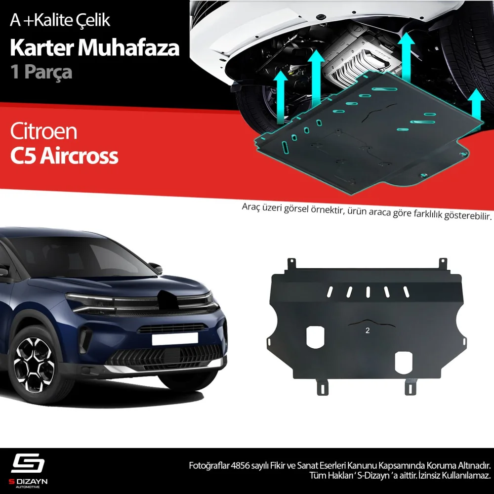 Drs Tuning Citroen C5 Aircross Çelik Karter Muhafaza Koruma 2017 Üzeri A+ Kalite