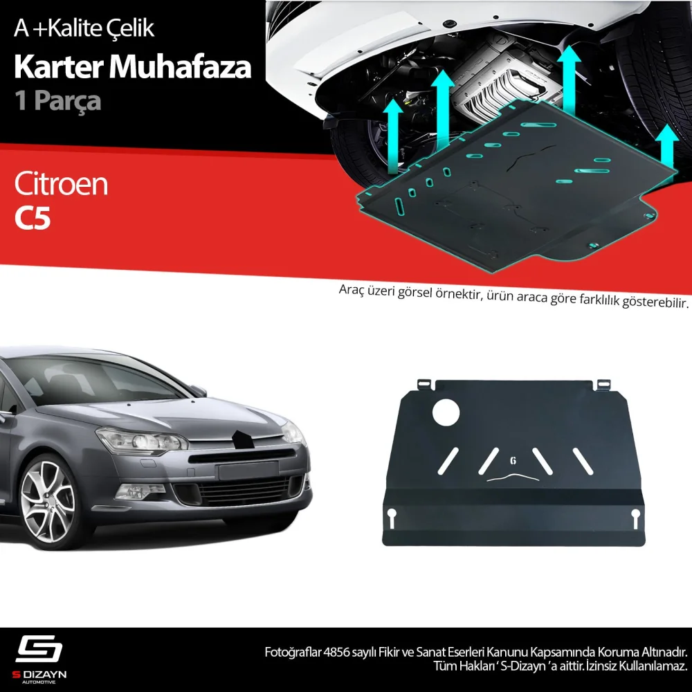 Drs Tuning Citroen C5 1.6 Otomatik Ve Manuel Vites Çelik Karter Muhafaza Koruma 2008-2017 A+ Kalite