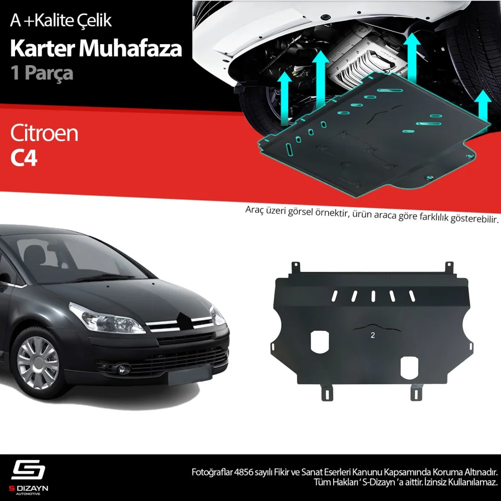 Drs Tuning Citroen C4 Çelik Karter Muhafaza Koruma 2004-2010 A+ Kalite