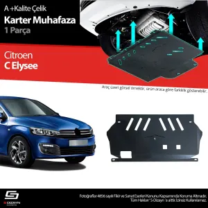 S-Dizayn Citroen C. Elysee Çelik Karter Muhafaza Koruma 2013-2017 A+ Kalite						                Araca &ouml;zel Karter Koruma 2mm HRP &Ccedil;elik den &uuml;re