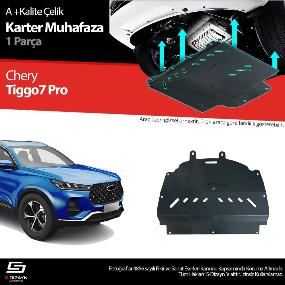 Drs Tuning Chery Tiggo 7 Pro Çelik Karter Muhafaza Koruma 2022 Üzeri A+ Kalite