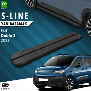 Fiat Doblo 3 Uzun Şase S-Line Siyah Yan Basamak 213 Cm 2023 Üzeri A+ Kalite