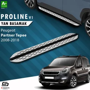 S-Dizayn Peugeot Partner 2 Tepee OEM Still Pro V1 Aluminyum Yan Basamak 193 Cm 2008-2018 thumb 1