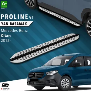 S-Dizayn Mercedes Citan OEM Still Pro V1 Aluminyum Yan Basamak 193 Cm 2012 Üzeri thumb 1