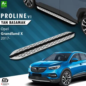 S-Dizayn Opel Grandland X OEM Still Pro V1 Aluminyum Yan Basamak 183 Cm 2017 Üzeri thumb 1
