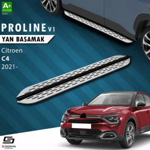 S-Dizayn Citroen C4 3 OEM Still Pro V1 Aluminyum Yan Basamak 183 Cm 2021 Üzeri A+ Kalite						                Araca &Ouml;zel A+Kalite Yan Basamak&Uuml;r&uuml;n