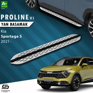 S-Dizayn Kia Sportage 5 OEM Still Pro V1 Aluminyum Yan Basamak 173 Cm 2021 Üzeri A+ Kalite						                Araca &Ouml;zel A+Kalite Yan Basamak&Uuml;r&uuml