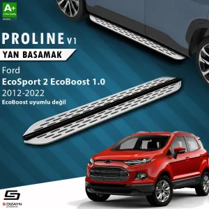 S-Dizayn Ford EcoSport 2 OEM Still Pro V1 Aluminyum Yan Basamak 173 Cm 2012-2018 A+ Kalite						                Araca &Ouml;zel A+Kalite Yan Basamak&Uuml;r&uuml
