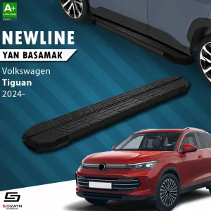 S-Dizayn VW Tiguan 3 NewLine Siyah Yan Basamak 183 Cm 2024 Üzeri thumb 1