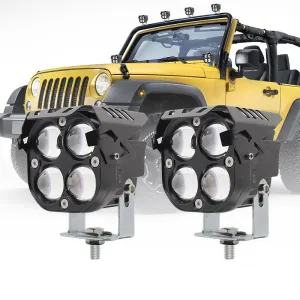 Offroad sis lambası mavi gündüz ledli çakarsız 7.8 x 7.8 x 7.1 cm set 12-60v /  LASS366 thumb 5