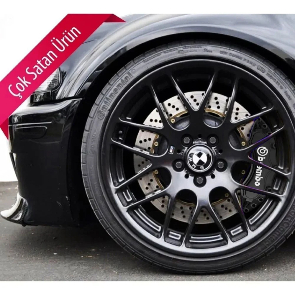 Chrysler Grand Voyager Uyumlu  Siyah Fren Kaliper Kapağı 4 Parça Ön Arka Set