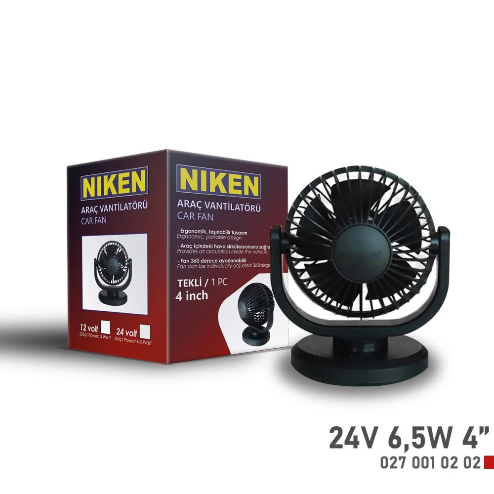 Küçük Tek Başlı 24V Vantilatör 4 Inç 6,5W