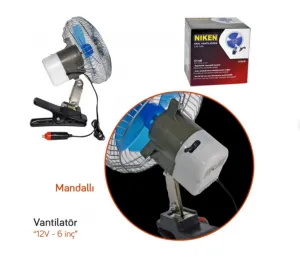 ARAÇ VANTİLATÖRÜ MANDALLI 24V 6 İNÇ thumb 2