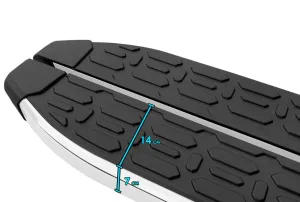 Hyundai Santa Fe 2000-2006 Drs Evo Serisi Krom Kenar Yan Basamak 163 Cm - Görsel 3