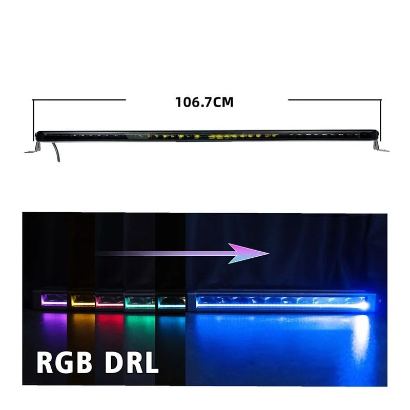 Space Offroad sis lambası 106,7 cm beyaz  beyaz-sarı gündüz ledli 200w 12-36v adet  / LASS360-3