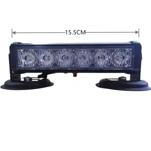 Tepe çakar lamba mıknatıslı vantuzlu 21 fonksiyonlu 15,5cm  6 ledli kırmızı-mavi usb-fiş şarjlı-kumandalı  adet  / LAPA118-2 thumb 3