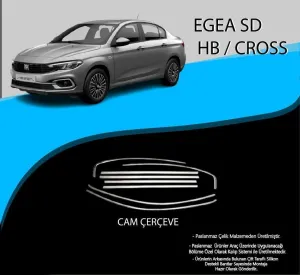 Fiat Egea Uyumlu Cross Krom Cam Çerçevesi 8 Parça (2020+)DRS Tuning kalitesiyle tanışın! Özel olarak Fiat  model araçlar için üretilen bu ürün, otomobilinizin h