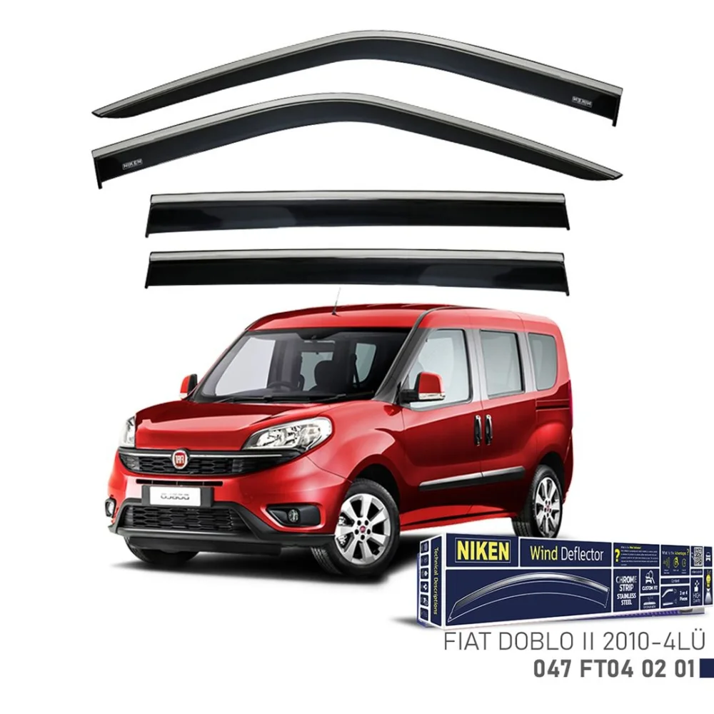 Fiat Doblo II 2010- Kromlu Cam Rüzgarlığı 4 LÜ