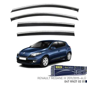 Niken Renault Megane 3 2011-2015 Kromlu Cam Rüzgarlığı 4 LÜDRS Tuning kalitesiyle tanışın! Özel olarak Renault  model araçlar için üretilen bu ürün, otomobilini