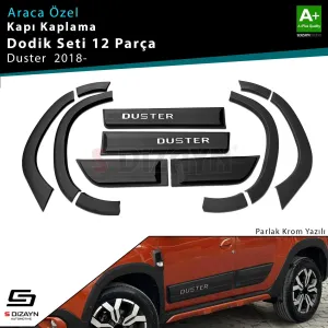 S-Dizayn Dacia Duster 2 Kapı Koruma ve Çamurluk Kaplaması Dodik Seti Parlak Krom Yazılı 12 Prç 2018-2023 A+ KaliteNot: Bu &uuml;r&uuml;n Parlak Krom yazılıdır
&