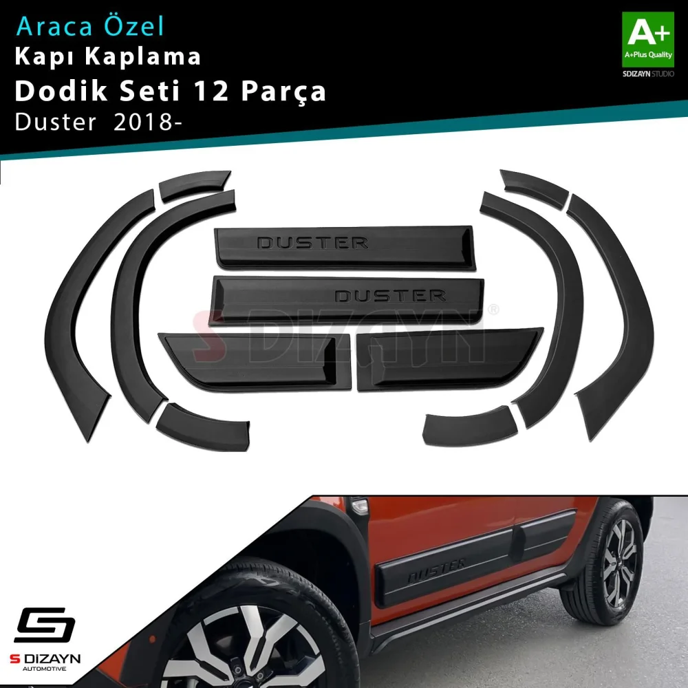 Drs Tuning Dacia Duster 2 Kapı Koruma ve Çamurluk Kaplaması Dodik Seti 12 Prç 2018-2023 A+ Kalite
