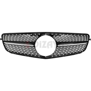 S-Dizayn Mercedes C-Class W204 Ön Panjur Parlak Siyah Piano Black Diamond Model 2007-2014 thumb 3