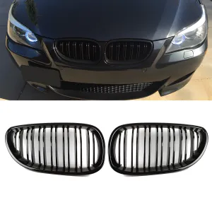 BMW 5 Serisi 2003-2010 (E60) uyumlu E60/E61 Ön Panjur Böbrek Parlak Siyah Piano Black M5 Model 2003-2009 modelleri DRS Tuning'de. Kaliteli malzeme, hızlı kargo