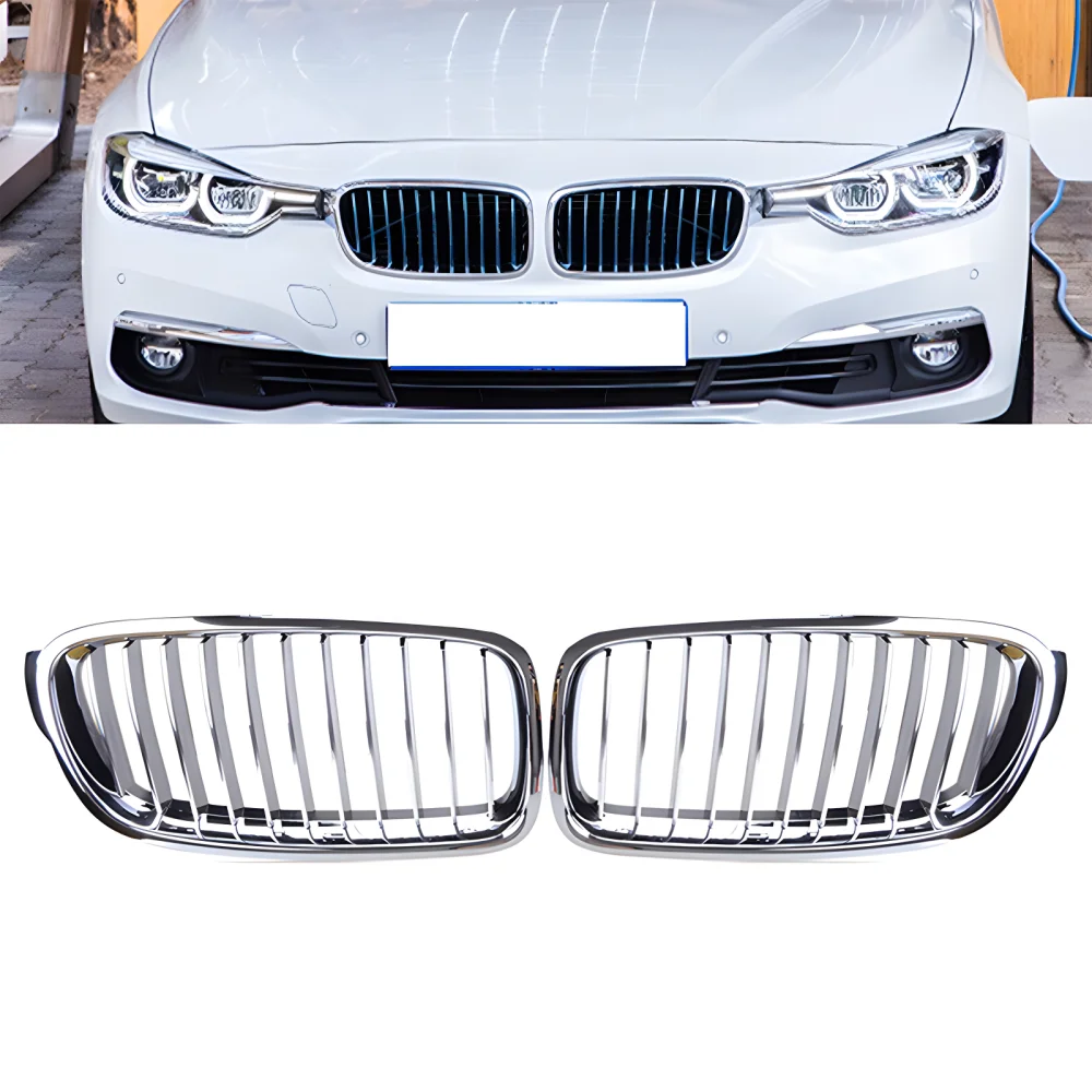 Drs Tuning Bmw 3 Serisi F30/F31/F35 Ön Panjur Böbrek Parlak Krom Düz Model 2012-2017
