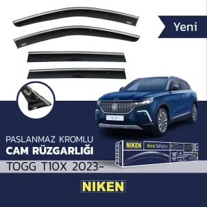 TOGG T10X 2023- KROMLU CAM RÜZGARLIĞI 4LÜDRS Tuning kalitesiyle tanışın! Özel olarak Togg  model araçlar için üretilen bu ürün, otomobilinizin hatlarına sportif