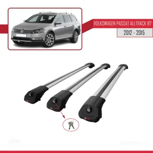 VW Passat Alltrack B7 2012-2015 Arası ile uyumlu ACE-1 Ara Atkı Tavan Barı GRİ 3 ADET BAR thumb 4