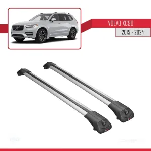 Volvo XC90 2015 ve Sonrası ile uyumlu ACE-1 Ara Atkı Tavan Barı GRİ thumb 3