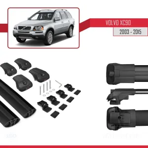 Volvo XC90 2003-2015 Arası ile uyumlu ACE-1 Ara Atkı Tavan Barı SİYAH - Görsel 5