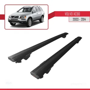Volvo XC90 2003-2014 Arası ile uyumlu HOOK Model Anahtar Kilitli Ara Atkı Tavan Barı SİYAH thumb 4