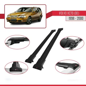Volvo XC70 (DE) 1998-2000 Arası ile Uyumlu FLY Model Ara Atkı Tavan Barı SİYAH thumb 5
