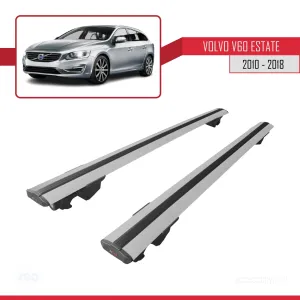 Volvo V60 SW / Estate 2010-2018 Arası ile uyumlu HOOK Model Anahtar Kilitli Ara Atkı Tavan Barı GRİ - Görsel 4