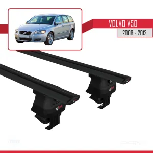 Volvo V50 2008-2012 Arası ile uyumlu ACE-4 Ara Atkı Tavan Barı SİYAH thumb 4