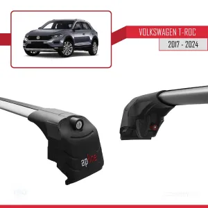 Volkswagen T-Roc 2017 ve Sonrası ile uyumlu ACE-2 Ara Atkı Tavan Barı GRİ thumb 5