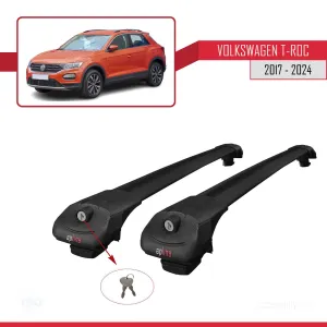 Volkswagen T-Roc 2017 ve Sonrası ile uyumlu ACE-1 Ara Atkı Tavan Barı SİYAH thumb 4