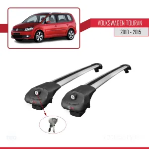 Volkswagen Touran CROSS 2010-2015 Arası ile uyumlu ACE-1 Ara Atkı Tavan Barı GRİ thumb 4