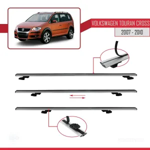 Volkswagen Touran CROSS 2007-2010 Arası ile uyumlu Basic Model Ara Atkı Tavan Barı GRİ 3 ADET thumb 5
