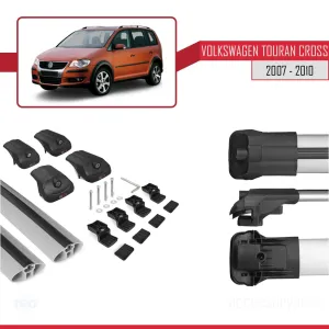 Volkswagen Touran CROSS 2007-2010 Arası ile uyumlu ACE-1 Ara Atkı Tavan Barı GRİ thumb 5