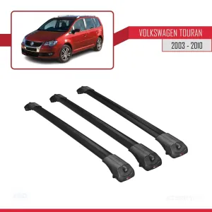Volkswagen Touran 2003-2010 Arası ile uyumlu ACE-1 Ara Atkı Tavan Barı SİYAH 3 ADET BAR thumb 3