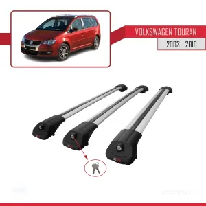 Volkswagen Touran 2003-2010 Arası ile uyumlu ACE-1 Ara Atkı Tavan Barı GRİ 3 ADET BAR thumb 4