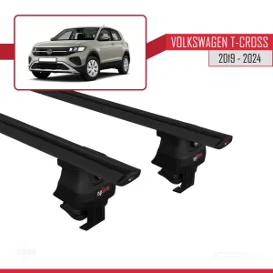 Volkswagen T-Cross 2019 ve Sonrası ile uyumlu ACE-4 Ara Atkı Tavan Barı SİYAH thumb 4