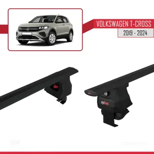 Volkswagen T-Cross 2019 ve Sonrası ile uyumlu ACE-4 Ara Atkı Tavan Barı SİYAH thumb 5