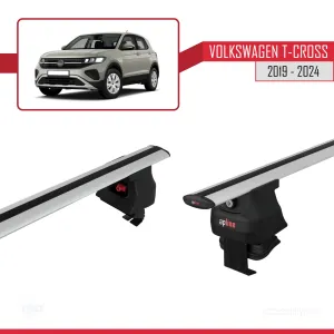 Volkswagen T-Cross 2019 ve Sonrası ile uyumlu ACE-4 Ara Atkı Tavan Barı GRİ thumb 3