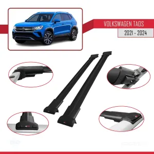 Volkswagen Taos 2021 ve Sonrası ile Uyumlu FLY Model Ara Atkı Tavan Barı SİYAH thumb 5